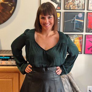 Free People Dark Green Bodysuit